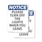 Signmission Please Turn Off The Lights When, 18 in W x Rectangle, Plastic OS-2PACK-NS-P-1824-V-17606 - alternate 1